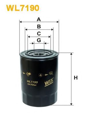 WIX FILTERS wl7199 -  Фильтр масляный двигателя